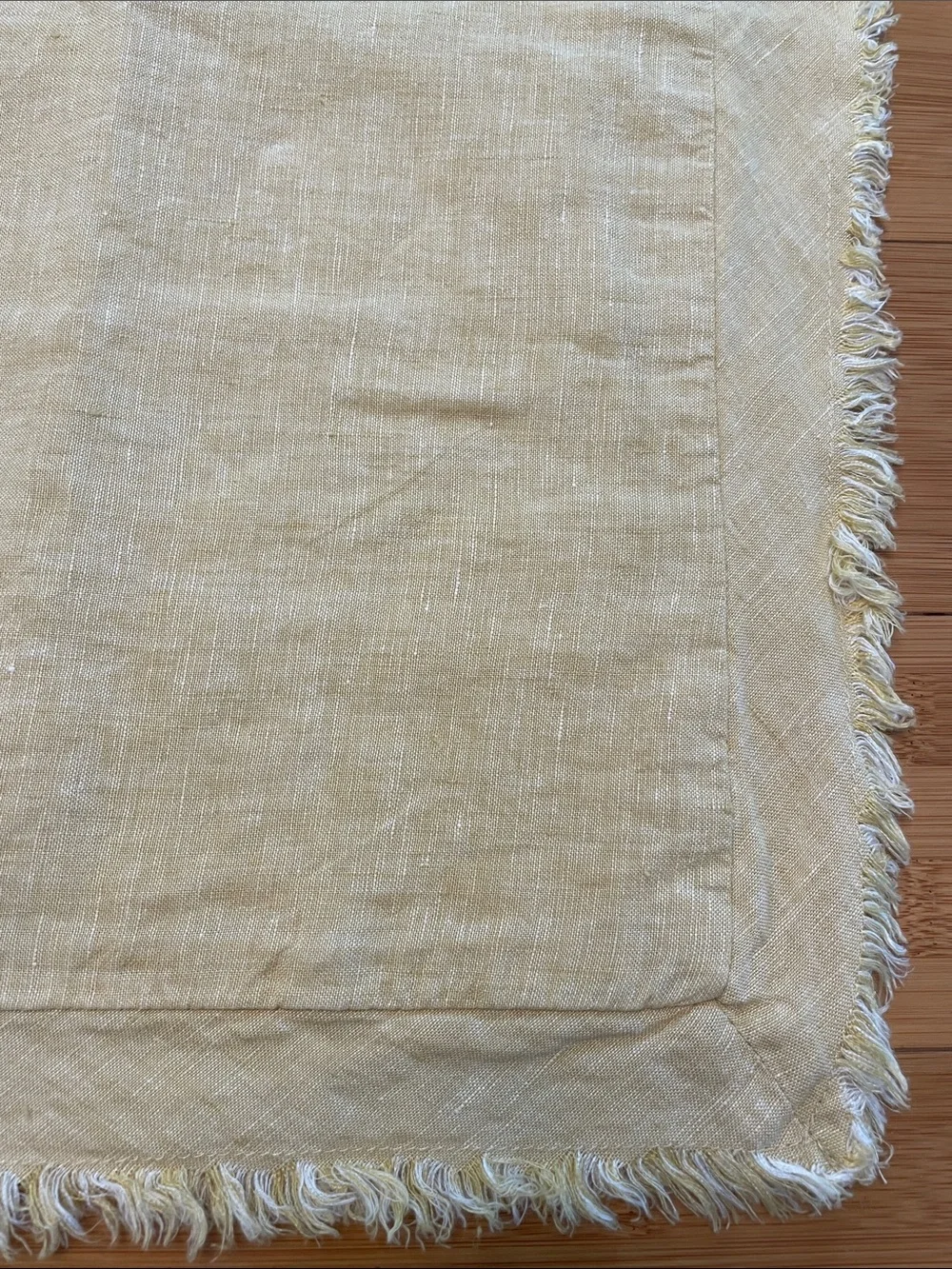 Pottery Barn Linen Standard Sham 20” x 26” Set of Two Fringe Edges